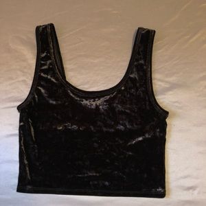 black velvet crop top from forever 21